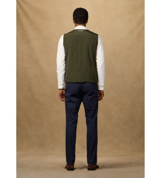 Hackett London Colete de rasto acolchoado verde