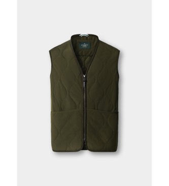 Hackett London Colete de rasto acolchoado verde