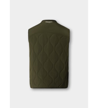 Hackett London Colete de rasto acolchoado verde