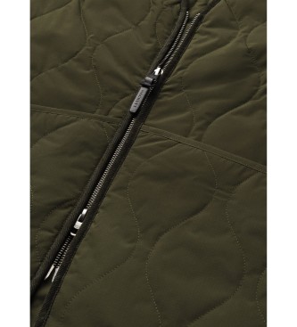 Hackett London Colete de rasto acolchoado verde