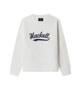 Hackett London Logo Crew Sweatshirt blanc