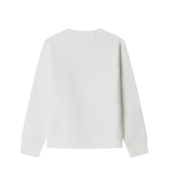 Hackett London Logo Crew Sweatshirt blanc