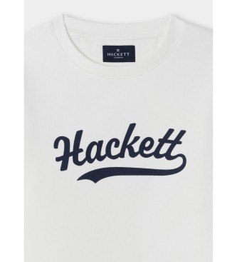 Hackett London Logo Crew Sweatshirt blanc