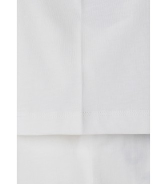 Hackett London Maglietta bianca con stampa di frutti di mare