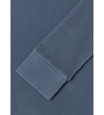 Hackett London Camisola de malha de gola alta azul