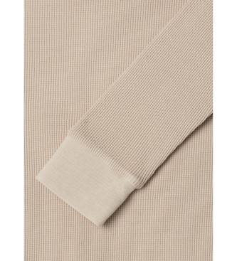 Hackett London Camisola bege com folhos