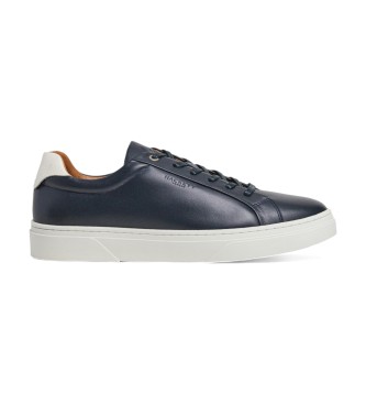 Hackett London Baskets en cuir bleu marine Hackney Classic