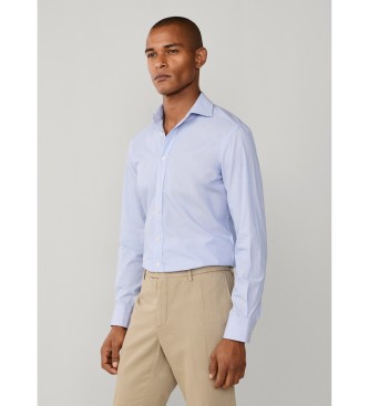 Hackett London Camisa com riscas Eng Hairline azul