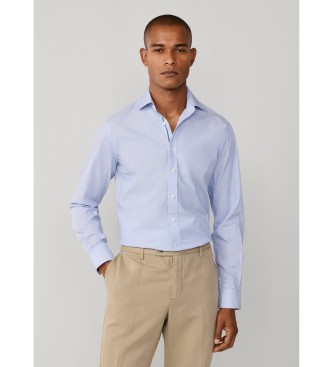 Hackett London Camisa com riscas Eng Hairline azul