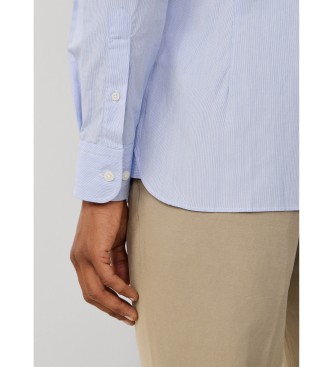 Hackett London Camisa com riscas Eng Hairline azul