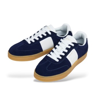 Hackett London Sneakers in pelle blu navy Harper Hendon