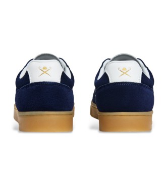 Hackett London Sneakers in pelle blu navy Harper Hendon