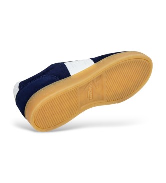 Hackett London Sneakers in pelle blu navy Harper Hendon