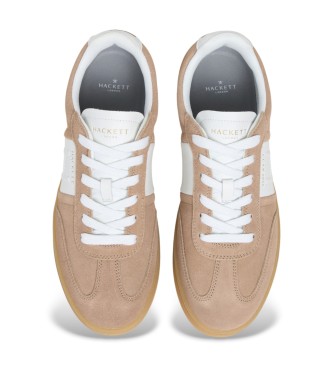 Hackett London Sneakers in pelle beige Harper Hendon