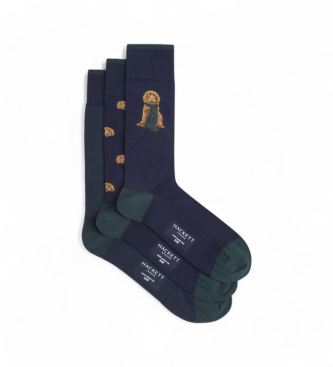 Hackett London Confezione da 3 paia di calzini Harry Navy