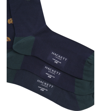 Hackett London Confezione da 3 paia di calzini Harry Navy
