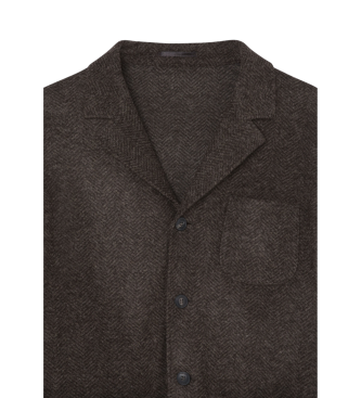 Hackett London Americana Hbone Jersey Overhemd