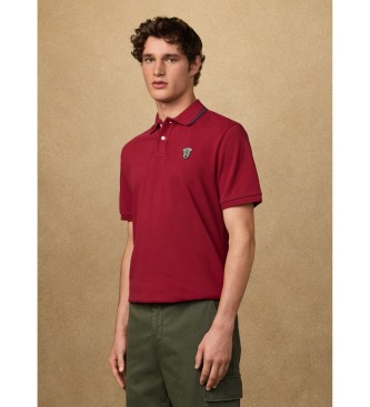 Hackett London Polo insignia fit cl�sico rojo