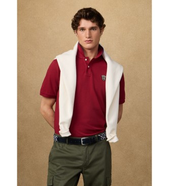 Hackett London Polo insignia fit cl�sico rojo