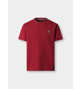 Hackett London T-shirt z logo o klasycznym kroju w kolorze czerwonym