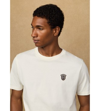 Hackett London T-shirt z logo o klasycznym kroju, biały