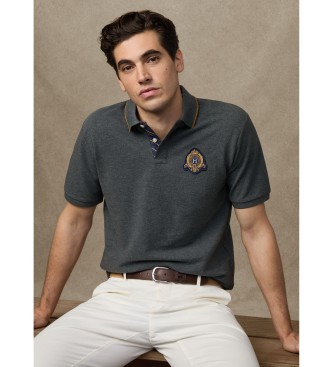 Hackett London Heritage Polo Logo szary