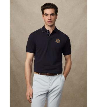 Hackett London Heritage Crest Logo Polo majica modra