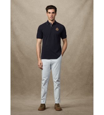 Hackett London Heritage Crest Logo Polo majica modra