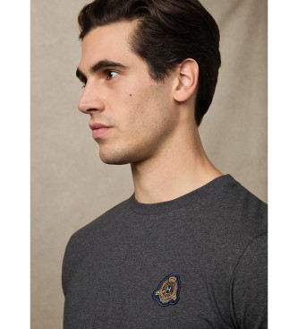 Hackett London Camiseta Heritage Crest Tee gris