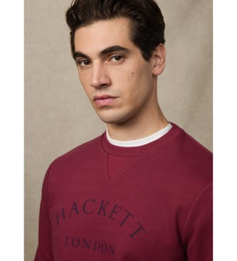 Hackett London Dediščinska majica bordo barve