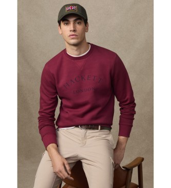 Hackett London Dediščinska majica bordo barve
