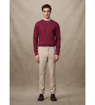 Hackett London Dediščinska majica bordo barve