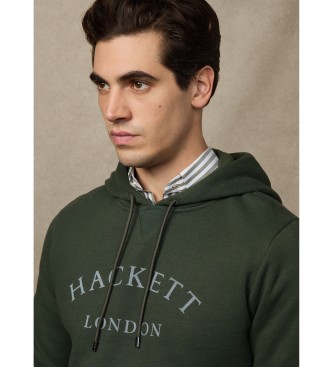 Hackett London Felpa con cappuccio Heritage Ess Aw verde