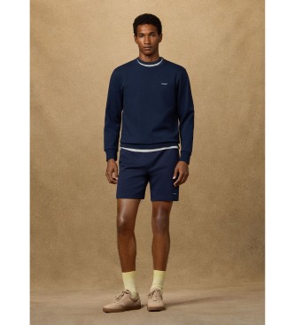 Hackett London Sweater met crewneck en marine logo