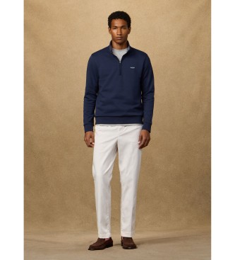Hackett London Sweater met kwartritssluiting en mairno-logo