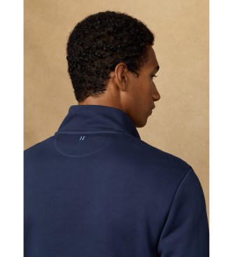 Hackett London Sweater met kwartritssluiting en mairno-logo