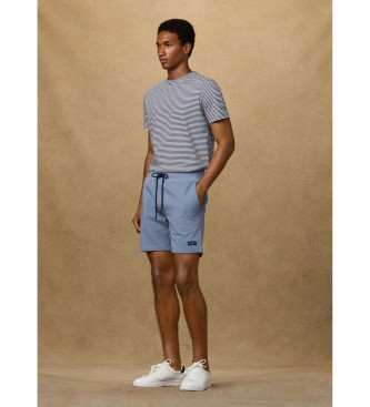 Hackett London Pl�sch-Logo-Shorts blau