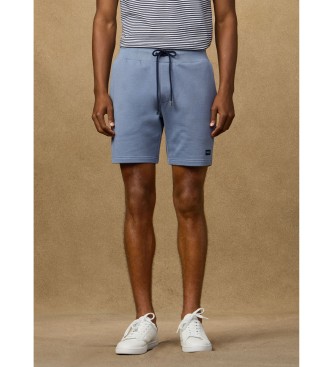Hackett London Pl�sch-Logo-Shorts blau