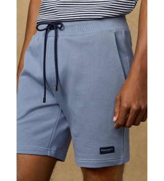 Hackett London Pl�sch-Logo-Shorts blau
