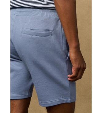 Hackett London Pl�sch-Logo-Shorts blau