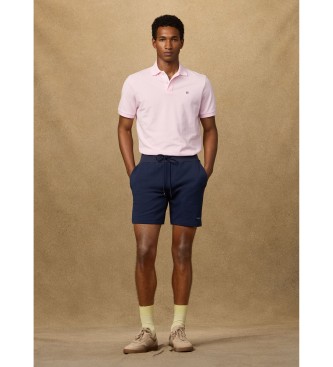 Hackett London Fleeceshorts mit marineblauem Logo