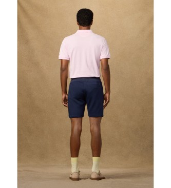 Hackett London Fleeceshorts mit marineblauem Logo