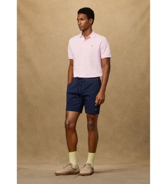 Hackett London Fleeceshorts mit marineblauem Logo