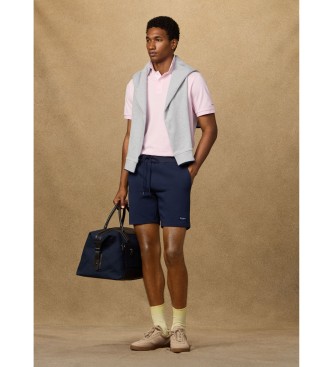 Hackett London Fleeceshorts mit marineblauem Logo