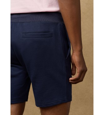 Hackett London Fleeceshorts mit marineblauem Logo