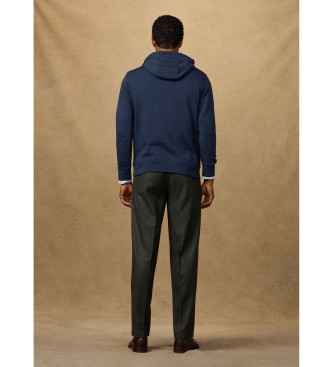 Hackett London Hooded sweatshirt met marineblauw classic fit logo