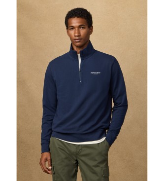 Hackett London Marine piqu� sweatshirt met klassieke pasvorm