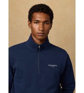 Hackett London Marine piqu� sweatshirt met klassieke pasvorm