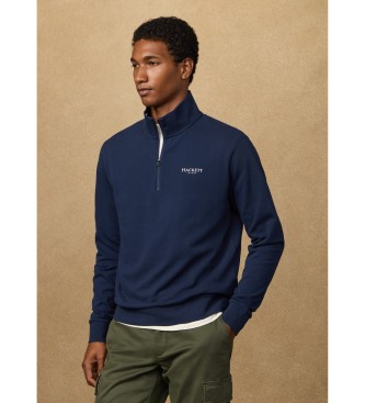 Hackett London Marine piqu� sweatshirt met klassieke pasvorm