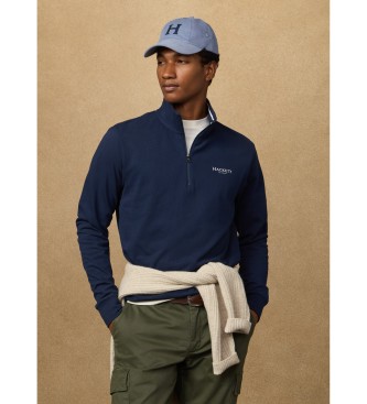 Hackett London Marine piqu� sweatshirt met klassieke pasvorm